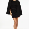 Skirts & Skorts | Online Exclusives-Dynamite Flower Appliqué Bodycon Mini Skirt Black