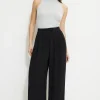Pants | Wide Leg Pants-Dynamite Fluid Wide Leg Pants Black