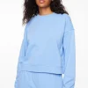 Long Sleeve Tops-Dynamite French Terry Crew Neck Sweatshirt Blue