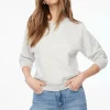 Sweaters & Cardigans | Long Sleeve Tops-Dynamite French Terry Graphic Sweatshirt Gray