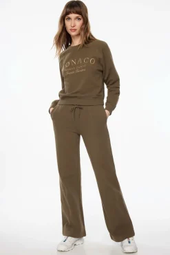 Sweaters & Cardigans | Long Sleeve Tops-Dynamite French Terry Graphic Sweatshirt Brown