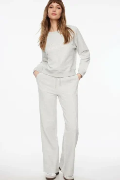 Sweaters & Cardigans | Long Sleeve Tops-Dynamite French Terry Graphic Sweatshirt Gray
