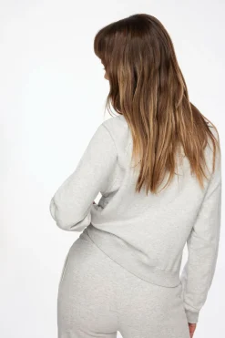 Sweaters & Cardigans | Long Sleeve Tops-Dynamite French Terry Graphic Sweatshirt Gray