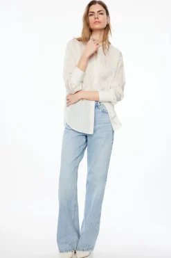 Blouses & Tops | Blouses & Tops-Dynamite Frida Stripe Shirt Green