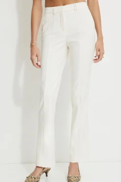 Pants | Online Exclusives-Dynamite Front Seam Bootcut Pants White