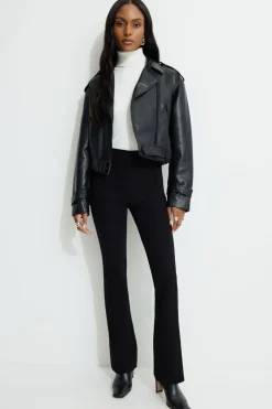 Pants | Slim Leg Pants-Dynamite Front Seam Flared Leggings Black