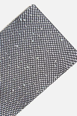 Socks & Tights-Dynamite Gem Fishnet Tights BLACK