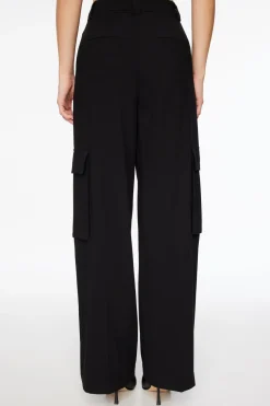 Pants | Wide Leg Pants-Dynamite Gemma Wide Leg Cargo Pants Black
