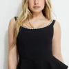 Blouses & Tops | Blouses & Tops-Dynamite Gemstone Off Shoulder Corset Top Black
