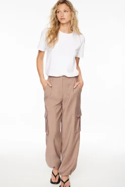Pants | Straight Leg Pants-Dynamite Gia Cargo Parachute Pants Gray