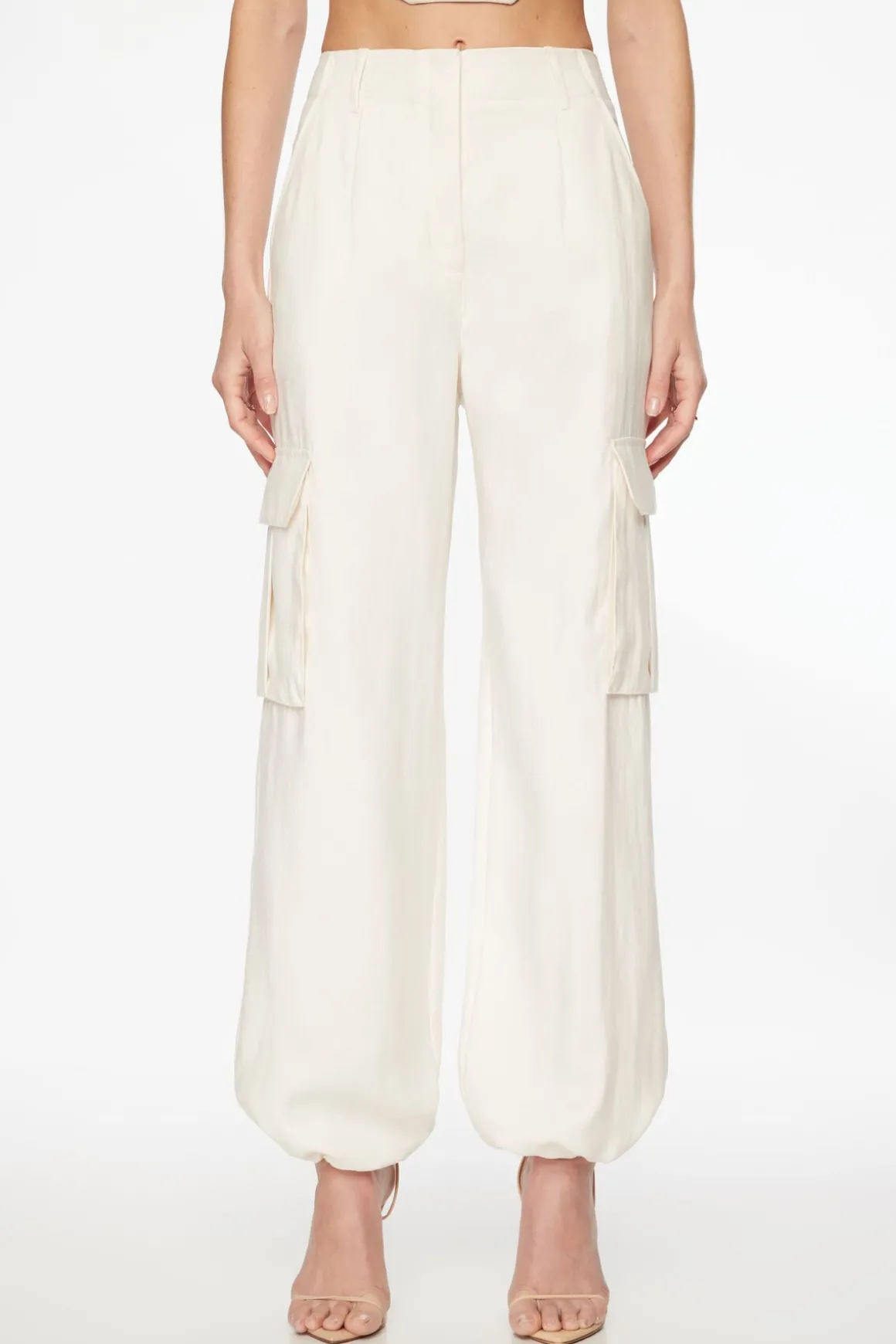 Pants-Dynamite Gia Cargo Parachute Pants White