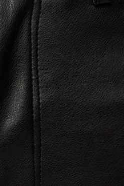 Pants | Straight Leg Pants-Dynamite Gisele Straight Leg Faux Leather Pants Black