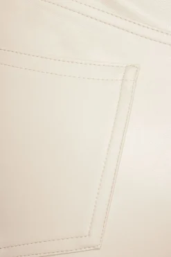 Pants | Straight Leg Pants-Dynamite Gisele Straight Leg Faux Leather Pants Gray