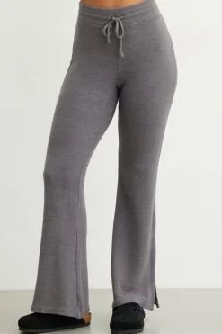 Pants-Dynamite Hacci Flared Pants Gray