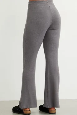 Pants-Dynamite Hacci Flared Pants Gray