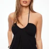Blouses & Tops | Blouses & Tops-Dynamite Halter Flyaway Top Black