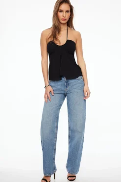 Blouses & Tops | Blouses & Tops-Dynamite Halter Flyaway Top Black