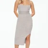Dresses & Jumpsuits | Midi & Maxi Dresses-Dynamite Halter Knit Bodycon Midi Dress Gray