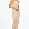 Dresses & Jumpsuits | Midi & Maxi Dresses-Dynamite Halter Pleated Maxi Dress Pink