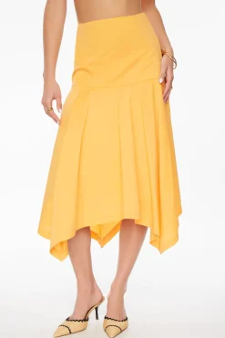 Skirts & Skorts | Skirts-Dynamite Handkerchief Midi Skirt Orange