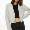 Sweaters & Cardigans | Sweaters-Dynamite Heavenlyarn™ Abbey Cropped Cardigan Gray
