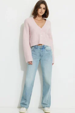 Sweaters & Cardigans | Sweaters-Dynamite Heavenlyarn™ Abbey Cropped Cardigan Pink