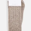 Socks & Tights-Dynamite Heavenlyarn™ Cable Knit Calf High Socks Brown
