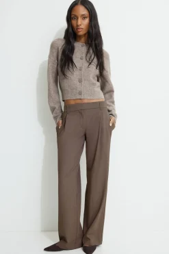 Sweaters & Cardigans | Bestsellers-Dynamite Heavenlyarn™ Catherine Crewneck Cardigan Brown