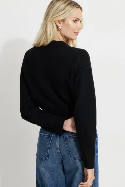 Sweaters & Cardigans | Sweaters-Dynamite Heavenlyarn™ Catherine Crewneck Cardigan Black