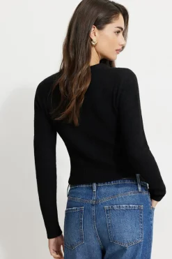 Sweaters & Cardigans | Sweaters-Dynamite Heavenlyarn™ Crewneck Cardigan Black