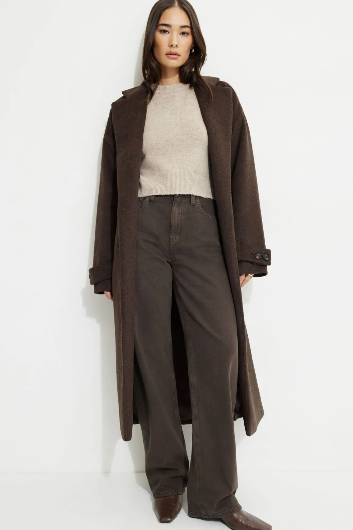 Sweaters & Cardigans | Sweaters-Dynamite Heavenlyarn™ Crewneck Sweater Brown