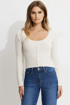 Sweaters & Cardigans | Sweaters-Dynamite Heavenlyarn™ Cropped Cardigan Brown