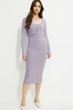 Dresses & Jumpsuits | Online Exclusives-Dynamite Heavenlyarn™ Midi Dress Purple