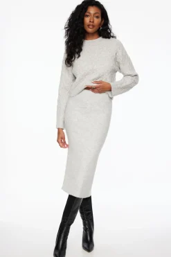 Skirts & Skorts-Dynamite Heavenlyarn™ Midi Skirt Gray