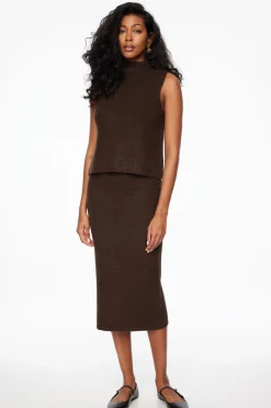 Skirts & Skorts | Skirts-Dynamite Heavenlyarn™ Midi Skirt Brown