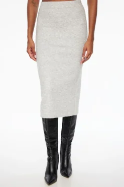 Skirts & Skorts-Dynamite Heavenlyarn™ Midi Skirt Gray