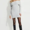 Dresses & Jumpsuits | New Dresses-Dynamite Heavenlyarn™ Off Shoulder Mini Dress Gray
