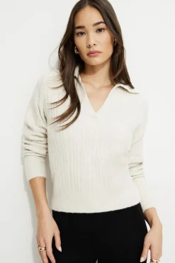 Sweaters & Cardigans | Online Exclusives-Dynamite Heavenlyarn™ Polo Sweater Brown