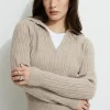 Sweaters & Cardigans | Sweaters-Dynamite Heavenlyarn™ Polo Sweater Brown