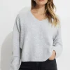 Sweaters & Cardigans | Sweaters-Dynamite Heavenlyarn™ V-Neck Sweater Grey