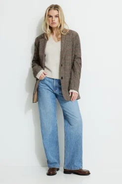 Sweaters & Cardigans | Sweaters-Dynamite Heavenlyarn™ V-Neck Sweater Brown