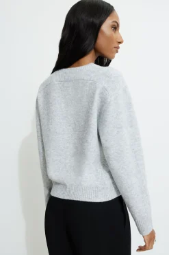 Sweaters & Cardigans | Bestsellers-Dynamite Heavenlyarn™ V-Neck Sweater Gray