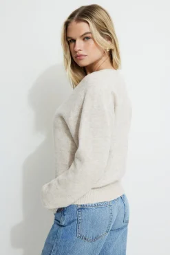 Sweaters & Cardigans | Sweaters-Dynamite Heavenlyarn™ V-Neck Sweater Brown