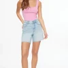 Jeans & Denim | Shorts-Dynamite Heidi A-Line Denim Shorts Blue