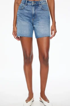 Jeans & Denim | Shorts-Dynamite Heidi A-Line Denim Shorts Blue