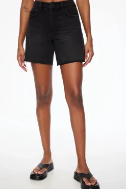 Jeans & Denim | Shorts-Dynamite Heidi A-Line Denim Shorts Black