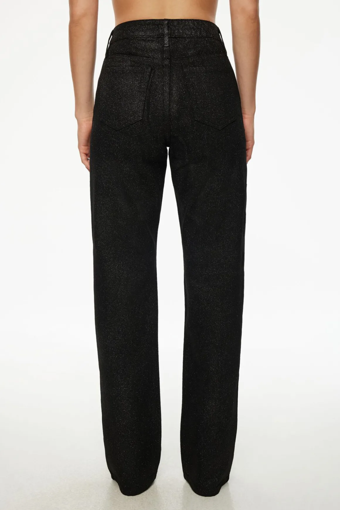 Jeans & Denim-Dynamite Heidi Glitter Wide Leg Jeans Black