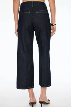 Jeans & Denim-Dynamite Heidi Wide Leg Cropped Jeans Blue