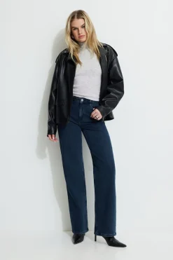 Jeans & Denim-Dynamite Heidi Wide Leg Jeans Blue