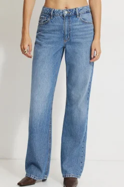 Jeans & Denim | Short & Long Lengths-Dynamite Heidi Wide Leg Jeans Blue